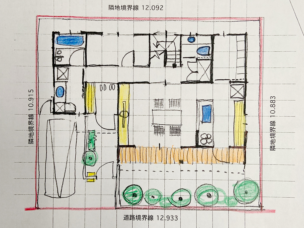 手描きラフ図2