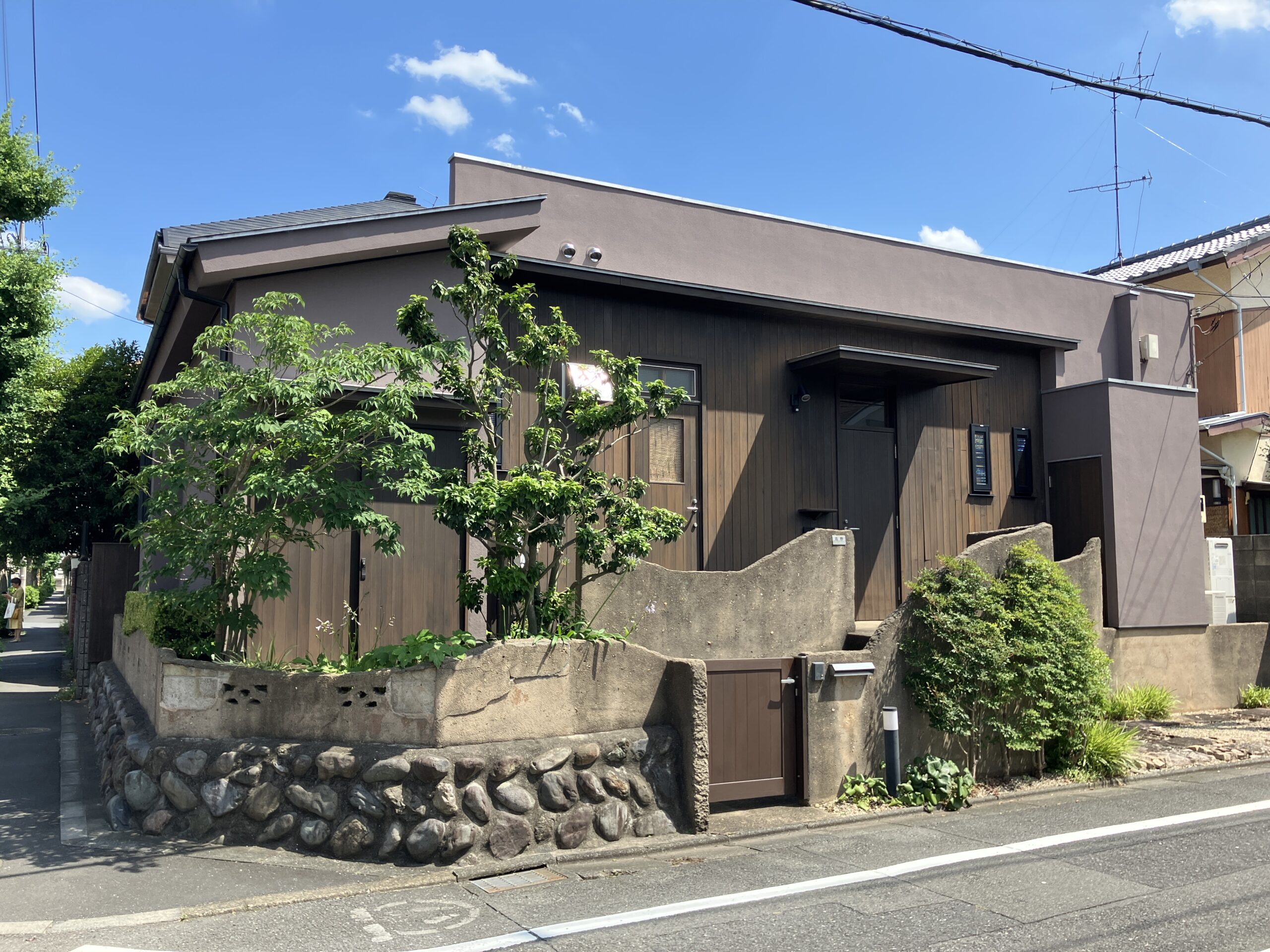 1998年に完成した平屋の家　塀の部分補修　＠栗原
