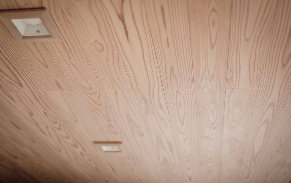 リビング天井＠自然素材の木目が美しい
