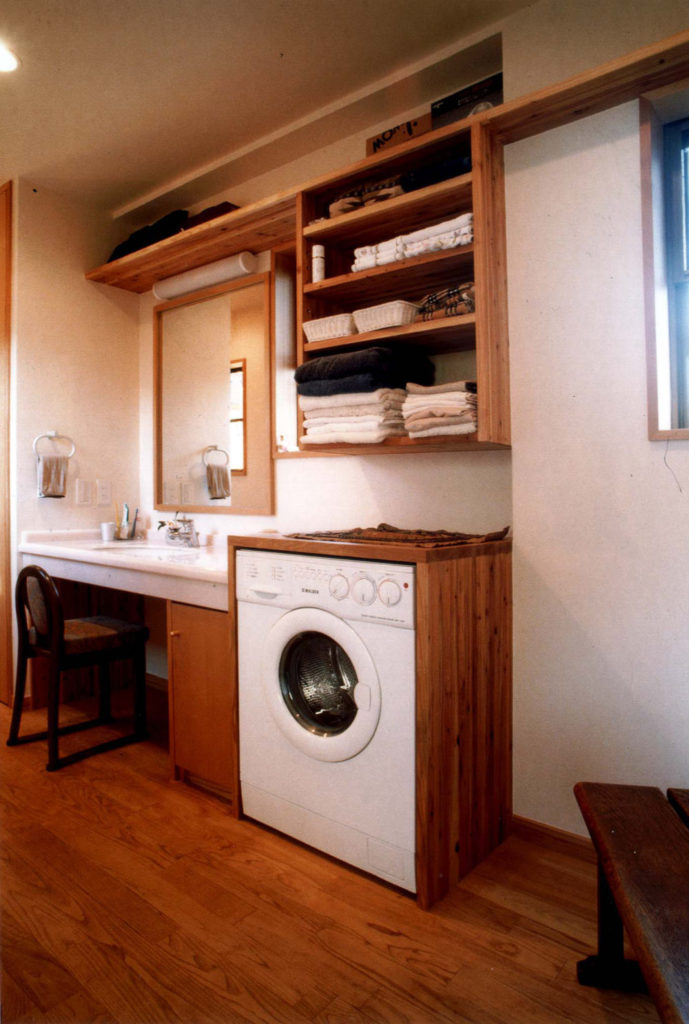 洗濯乾燥機を組み込んだ洗面台