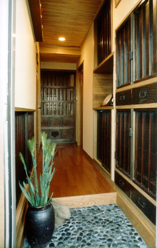 世田谷区のマンション全面リフォーム 古材を再利用した民家のような和の空間